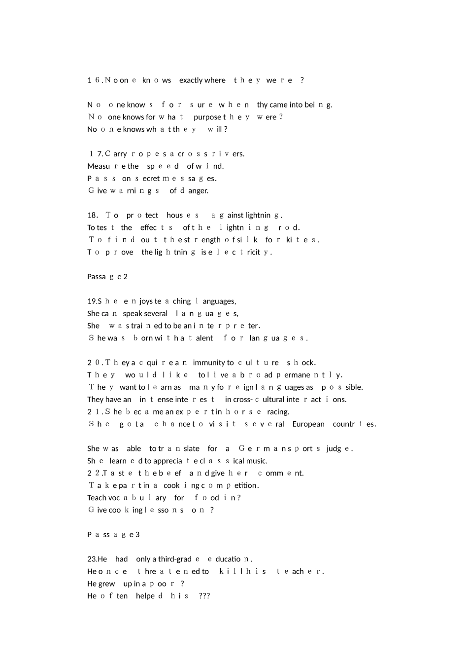 2024年英语四级模拟真题及参考答案_第3页