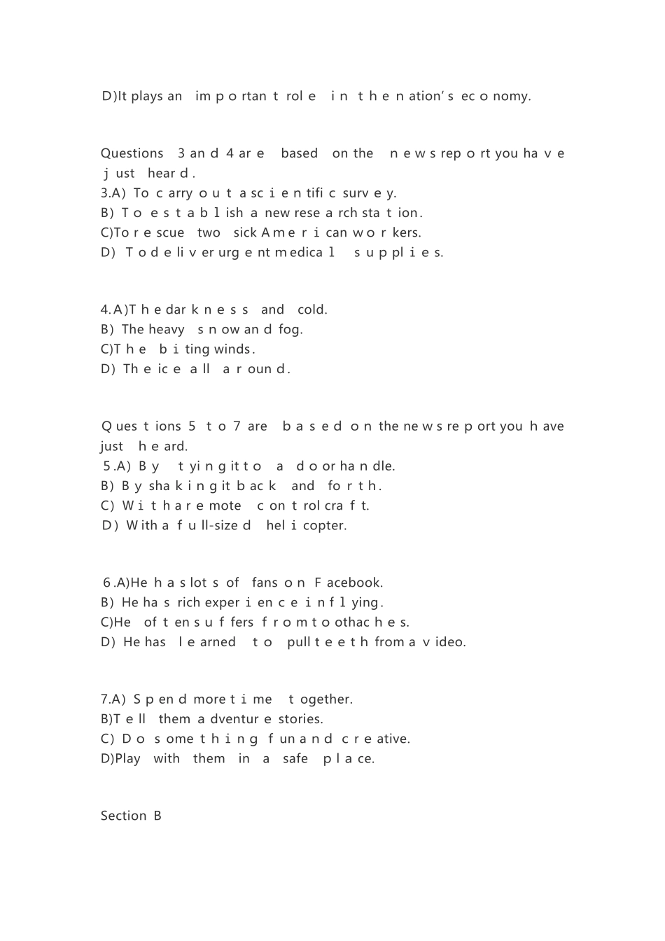 2024年英语四级模拟真题试卷二完整版_第2页