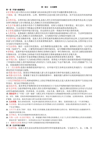 2024年预防医学自考重点