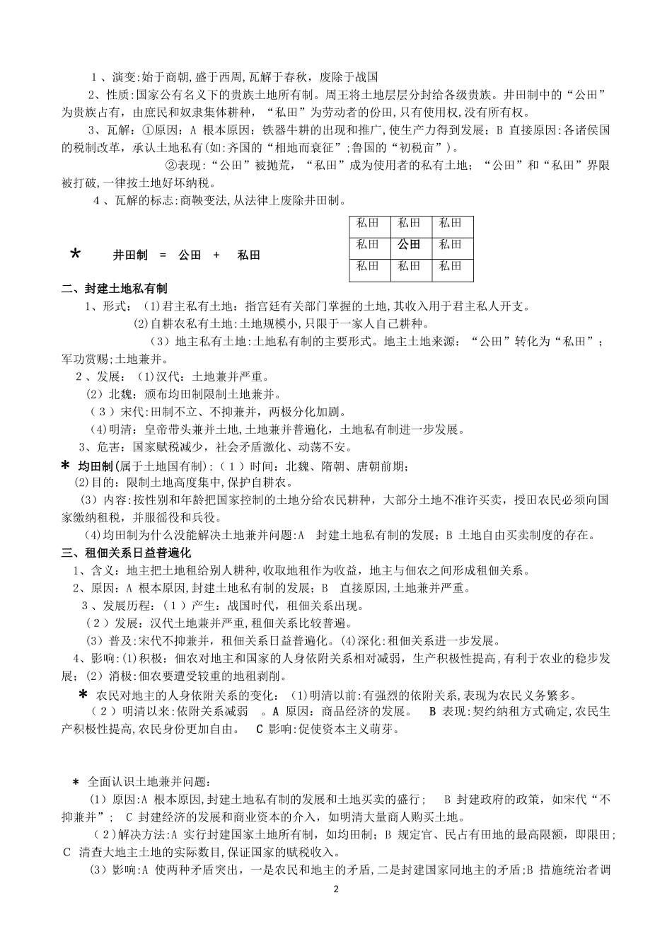 2024年岳麓版高一历史必修二知识点归纳总结_第2页
