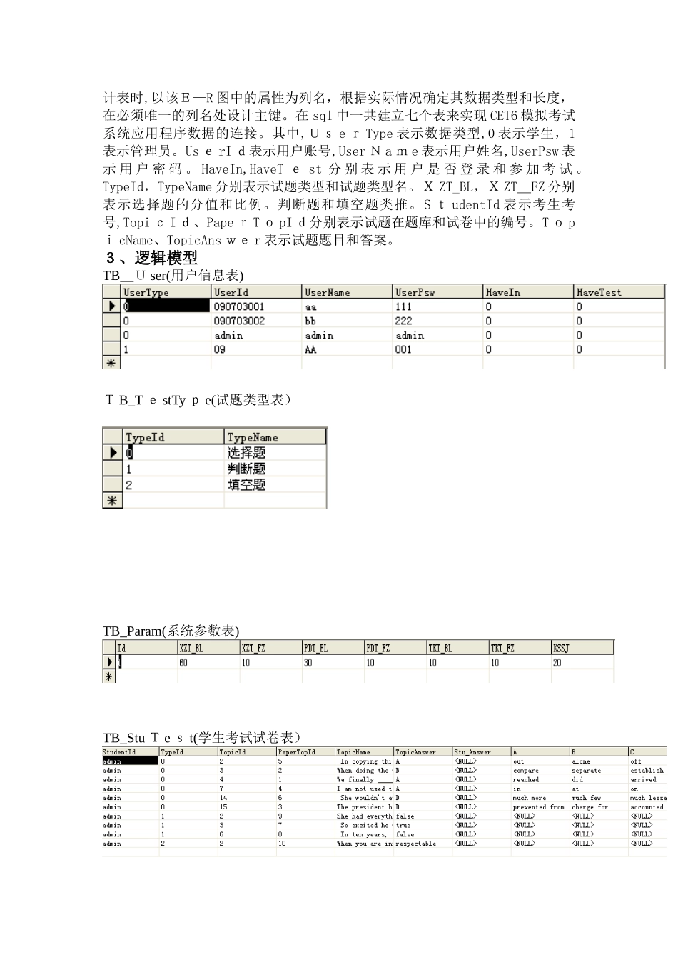 2024年在线考试系统课程设计_第3页