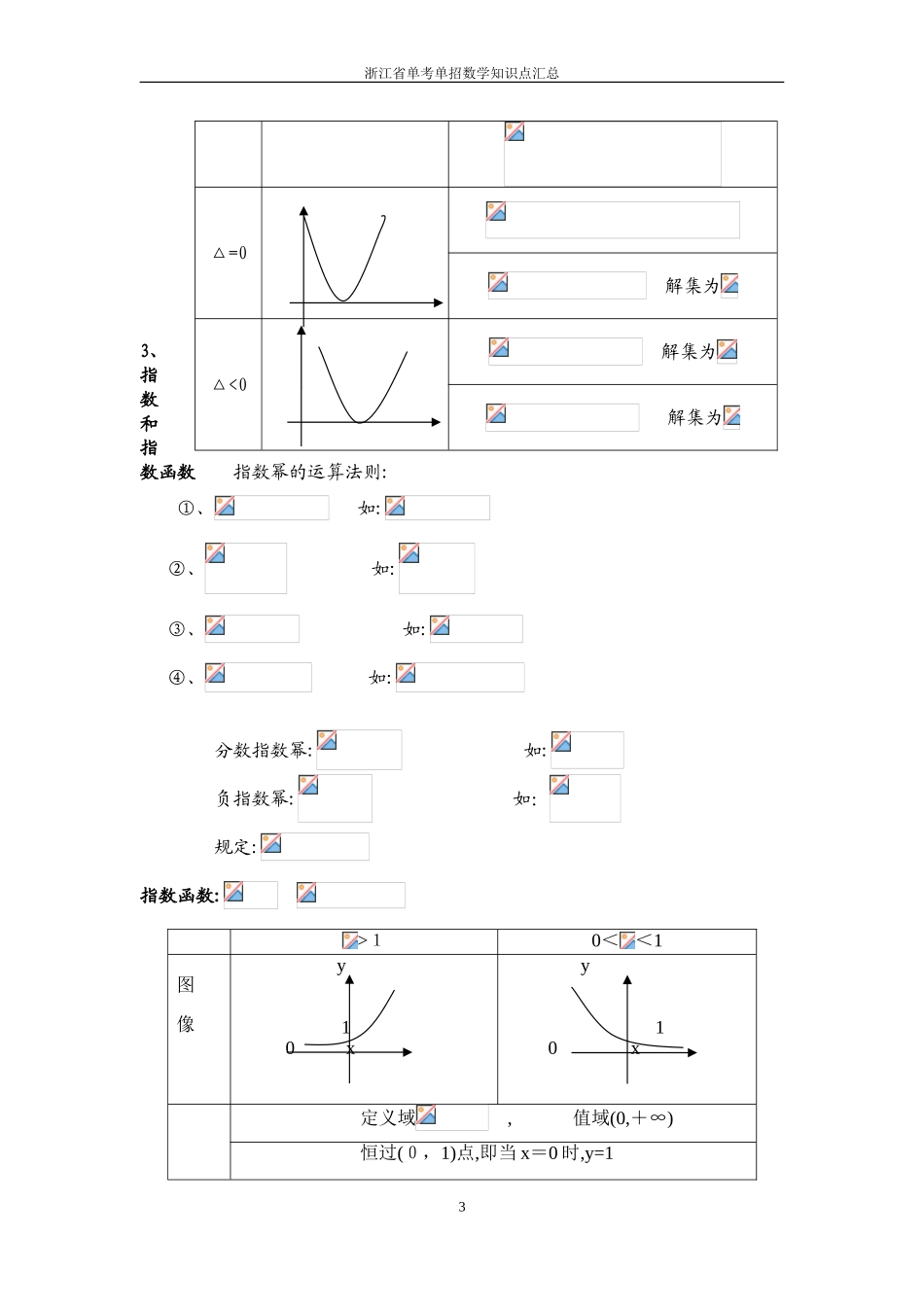 2024年浙江省单考单招数学知识点归纳_第3页