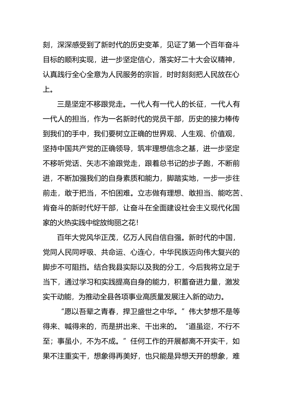 副县长党的二十大交流研讨材料_第2页