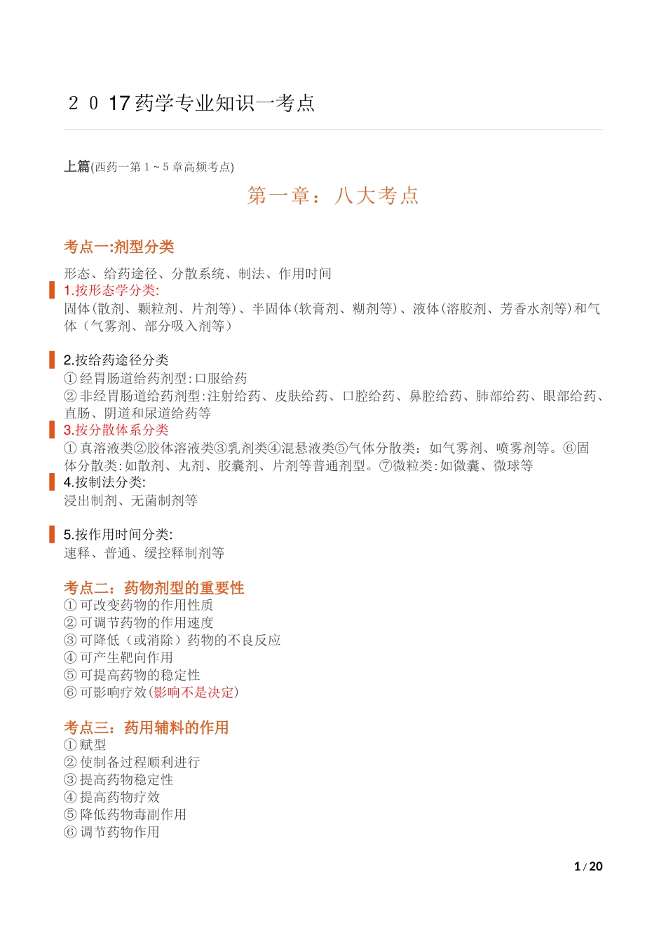 2024年执业药师西药一考点_第1页