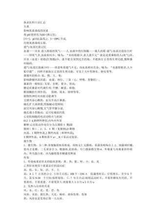 2024年执业医师考试各科考试背诵版