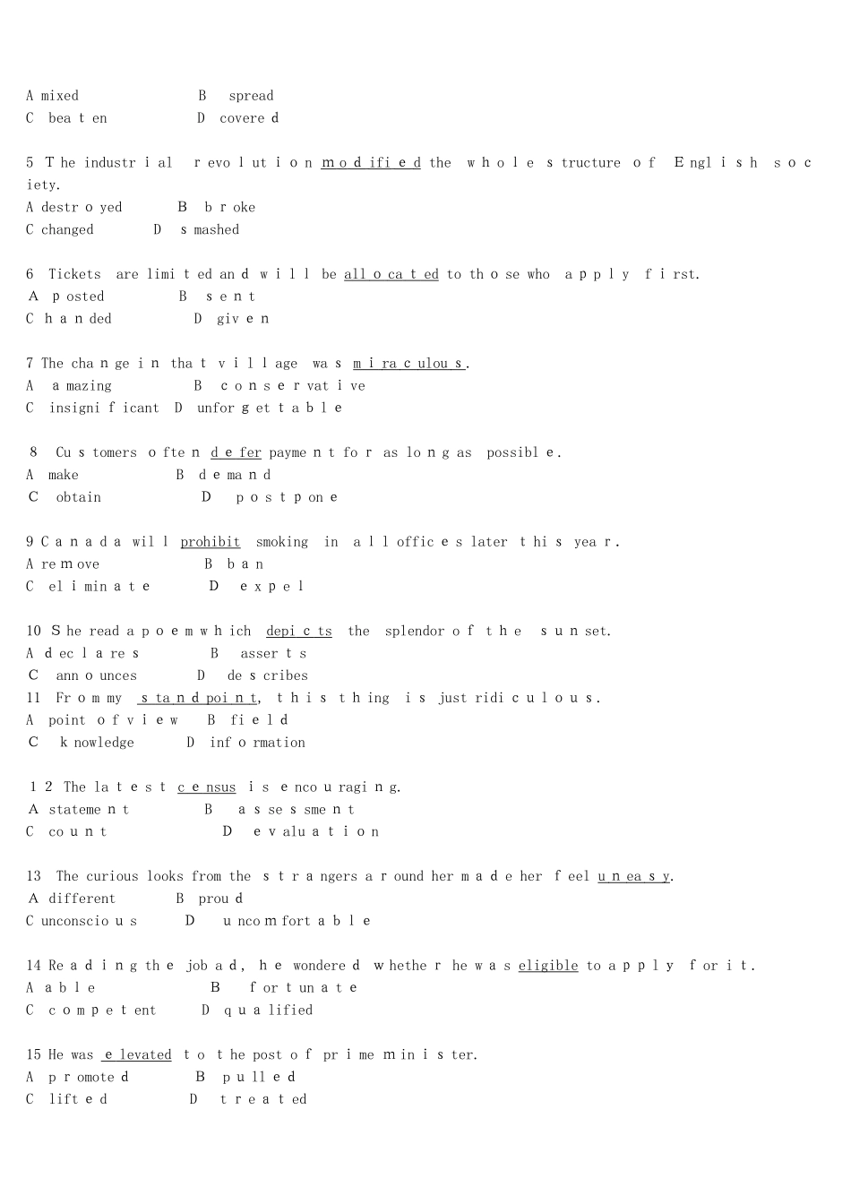 2024年职称英语等级考试试卷综合类a级_第3页