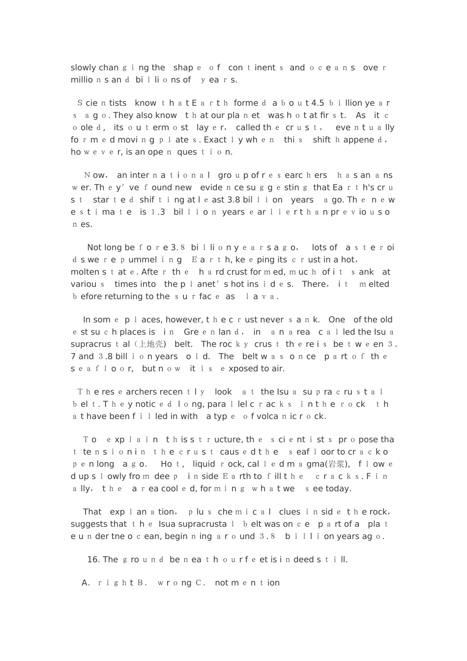 2024年职称英语等级考试真题及答案理工A类_第3页