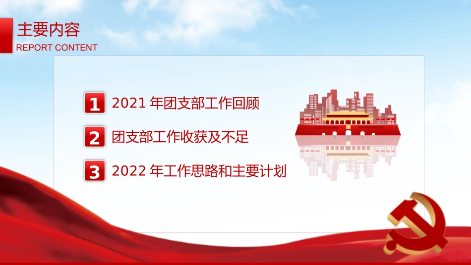 2022团支部工作总结述职报告PPT模板_第3页