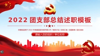 2022团支部工作总结述职报告PPT模板