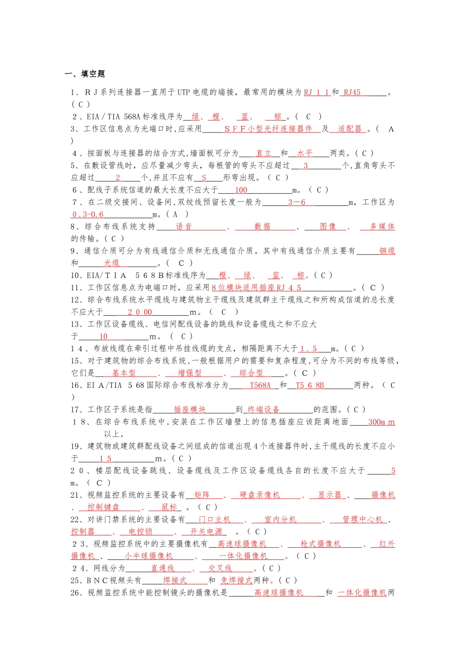 2024年智能楼宇试题库_第1页