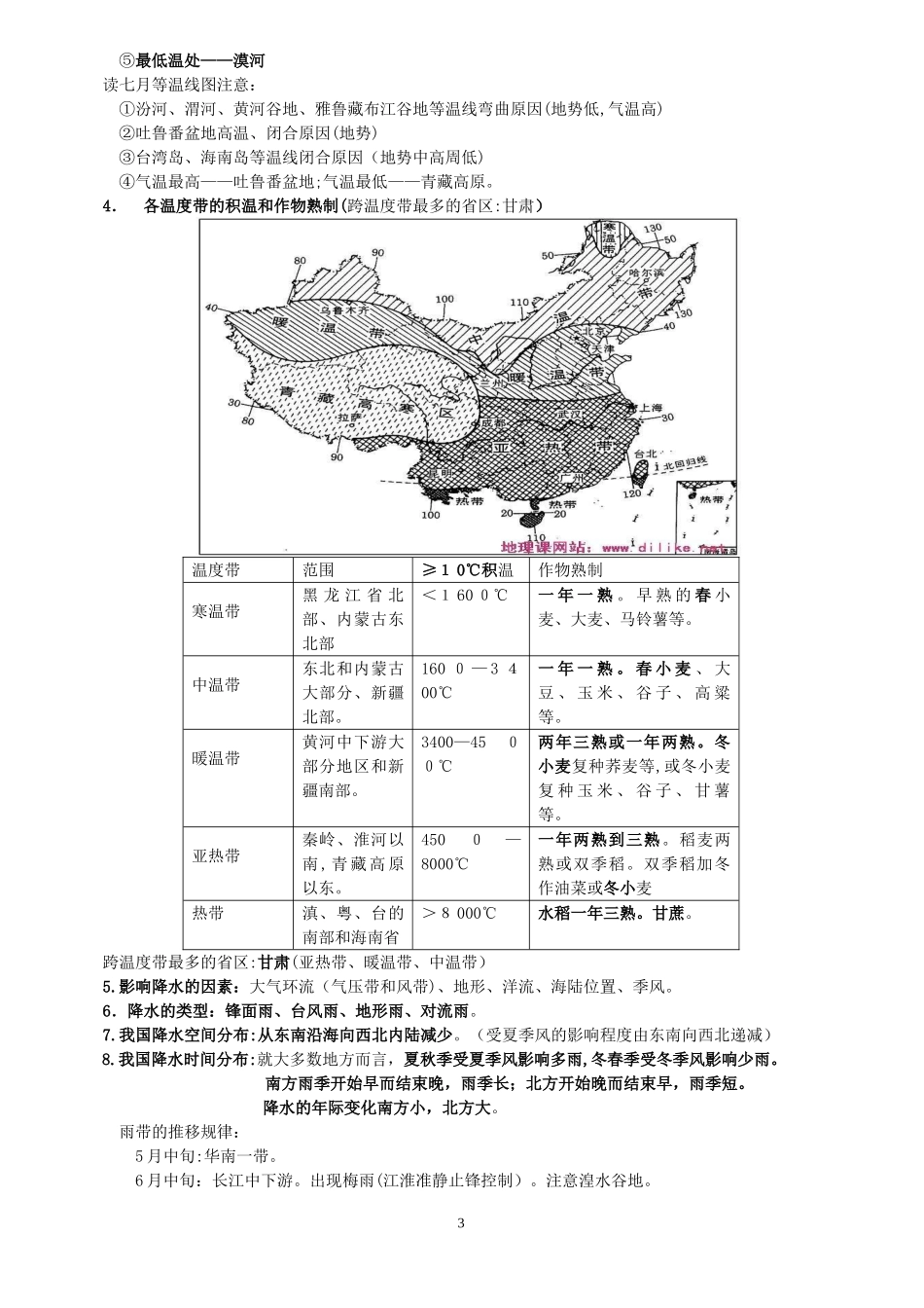2024年中国地理知识点归纳_第3页
