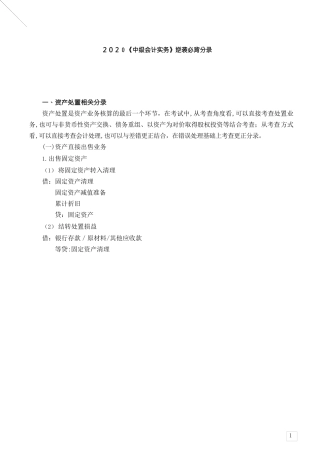 2024年中级会计实务逆袭必背分录
