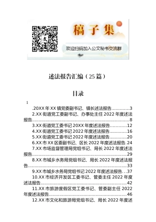 2022年述法报告汇编（25篇）