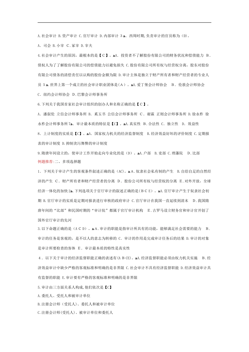 2024年中级审计师审计理论实务考点精编_第3页