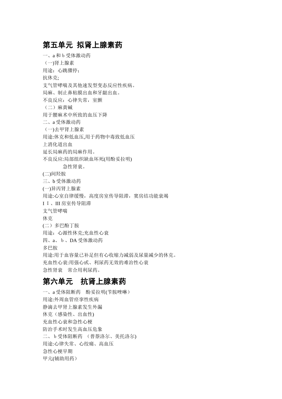 2024年中西医结合医师考试各科重点总结药理学_第2页