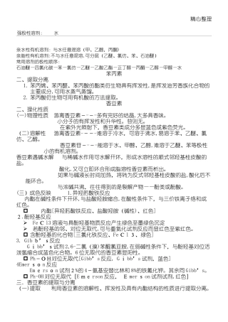 2024年中药化学重点总结归纳