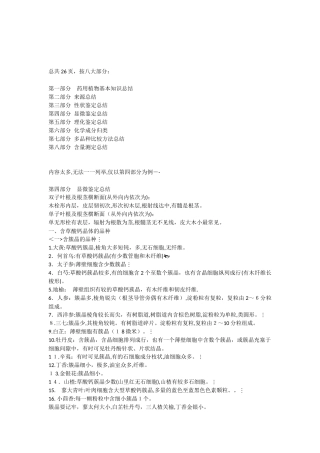 2024年中药鉴定执业药师总结