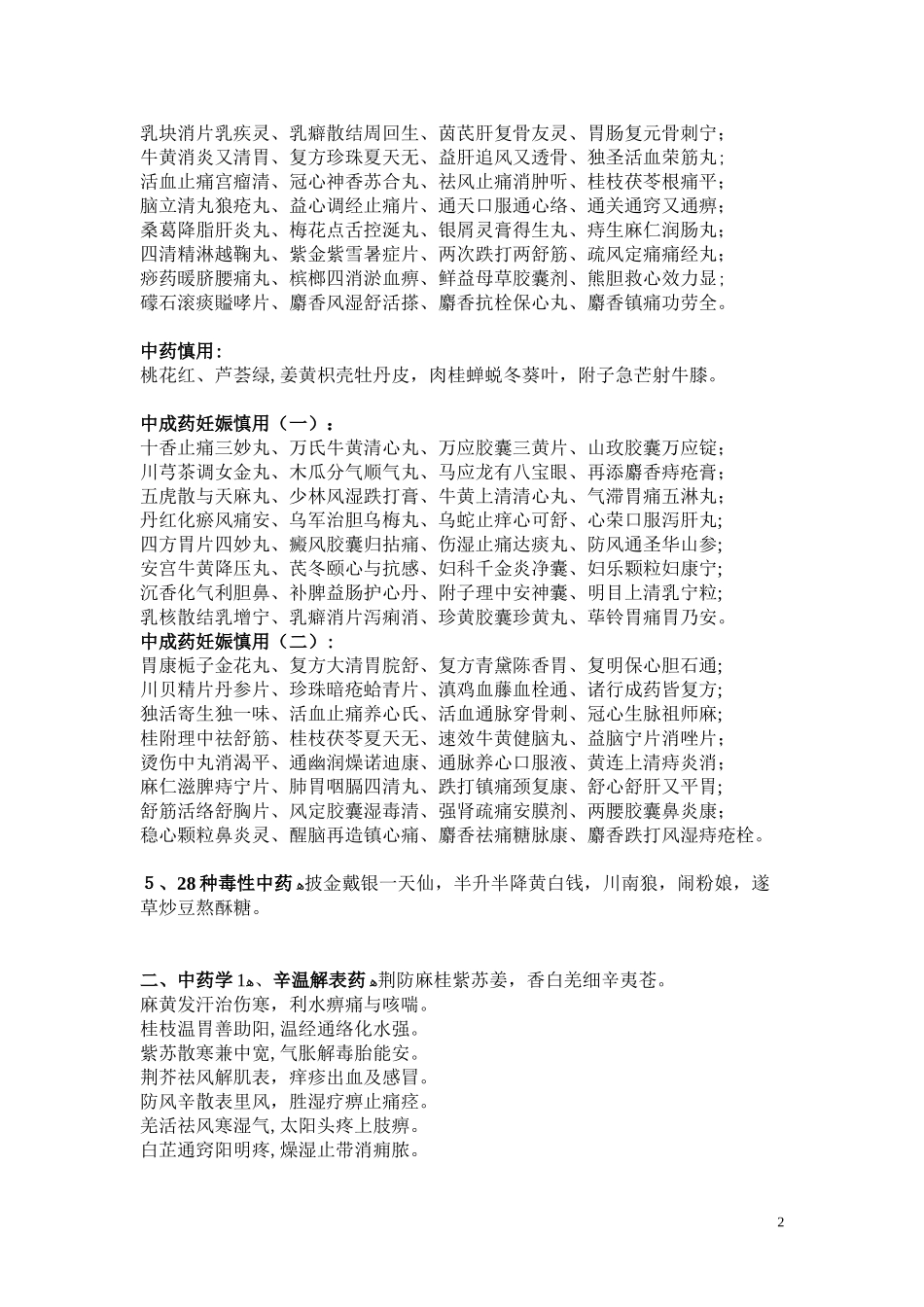 2024年中药执业中药师考试中药学总结_第2页