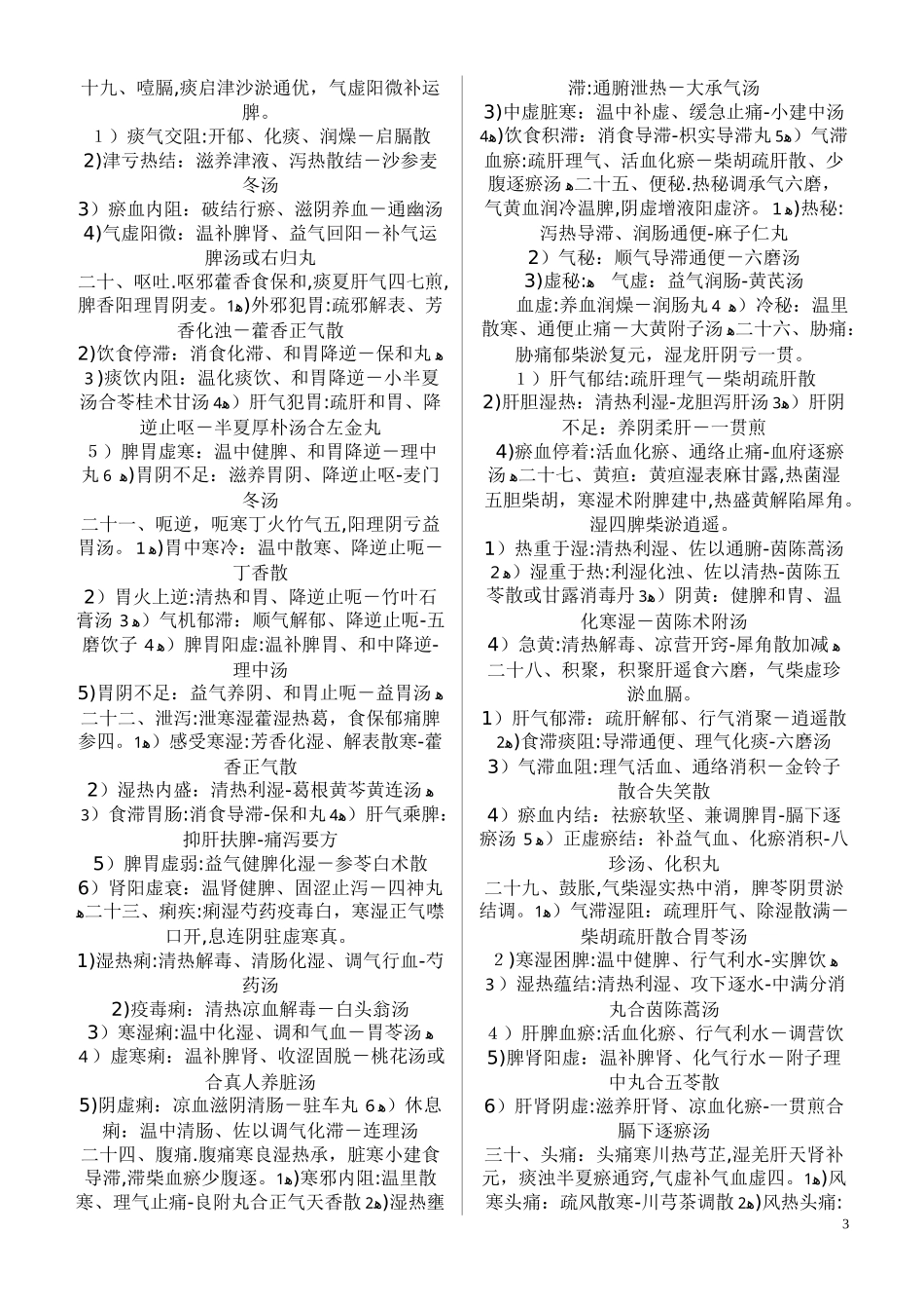 2024年中医执业医师考试各科精华汇总_第3页