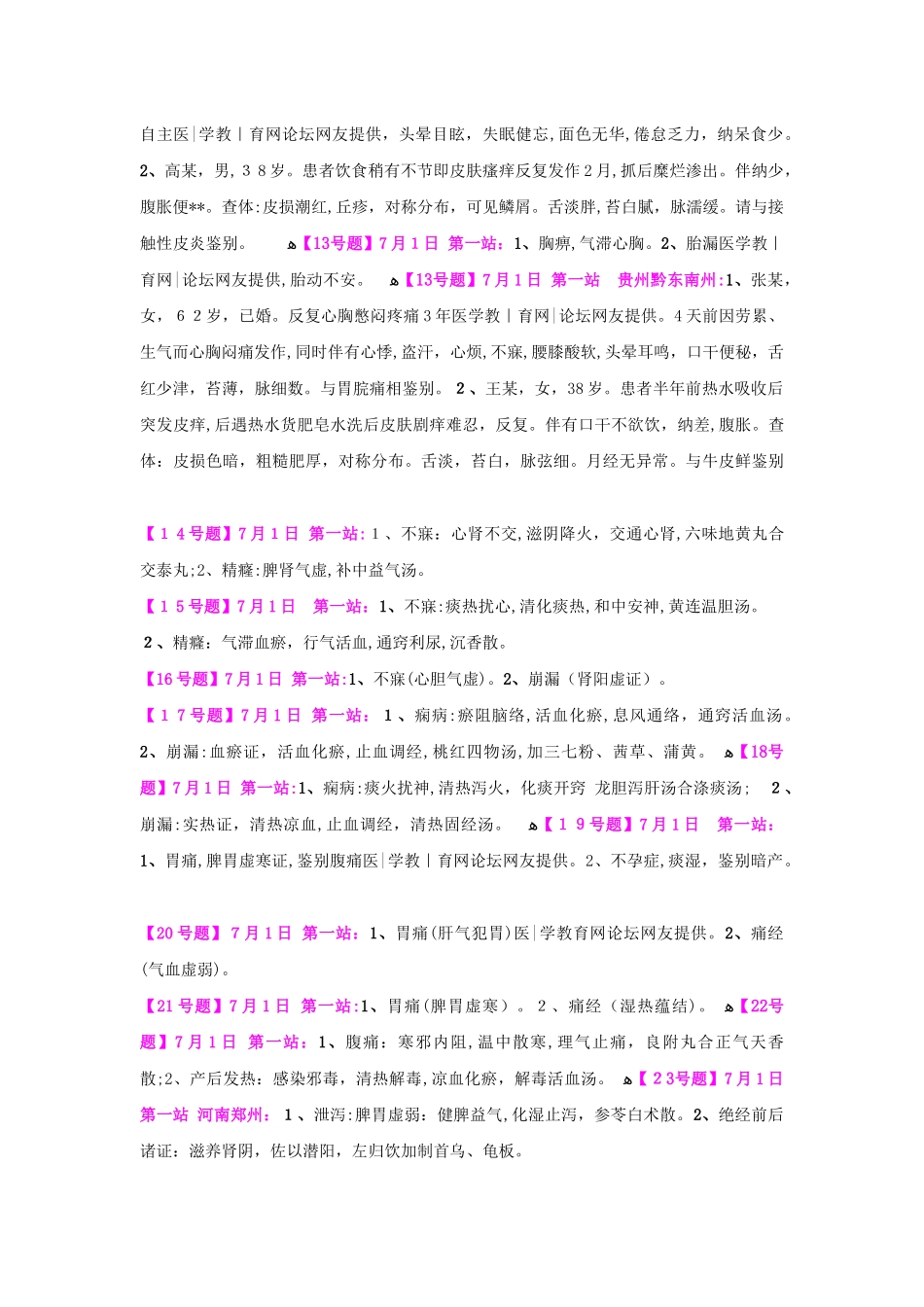 2024年中医执业医师实践技能考试模拟真题考题回忆汇总_第2页