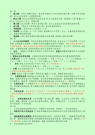 2024年主管护师考试儿科护理学详解