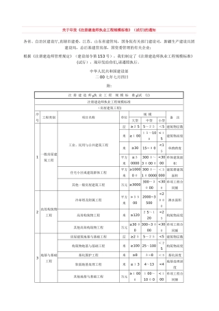 2024年注册建造师执业工程规模标准