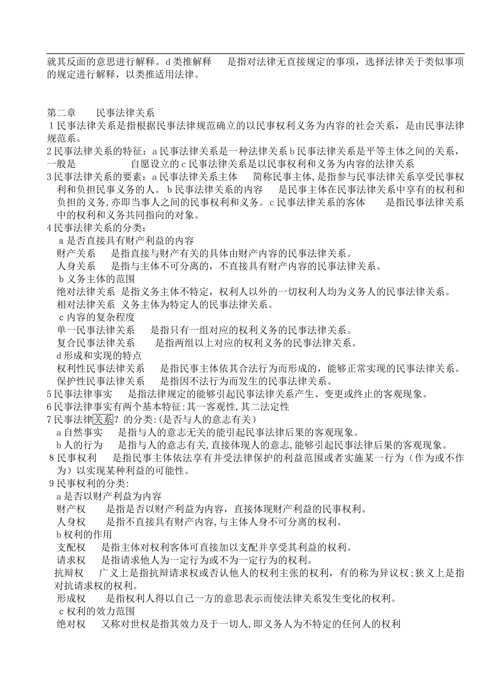 2024年专升本民法重点复习资料_第2页