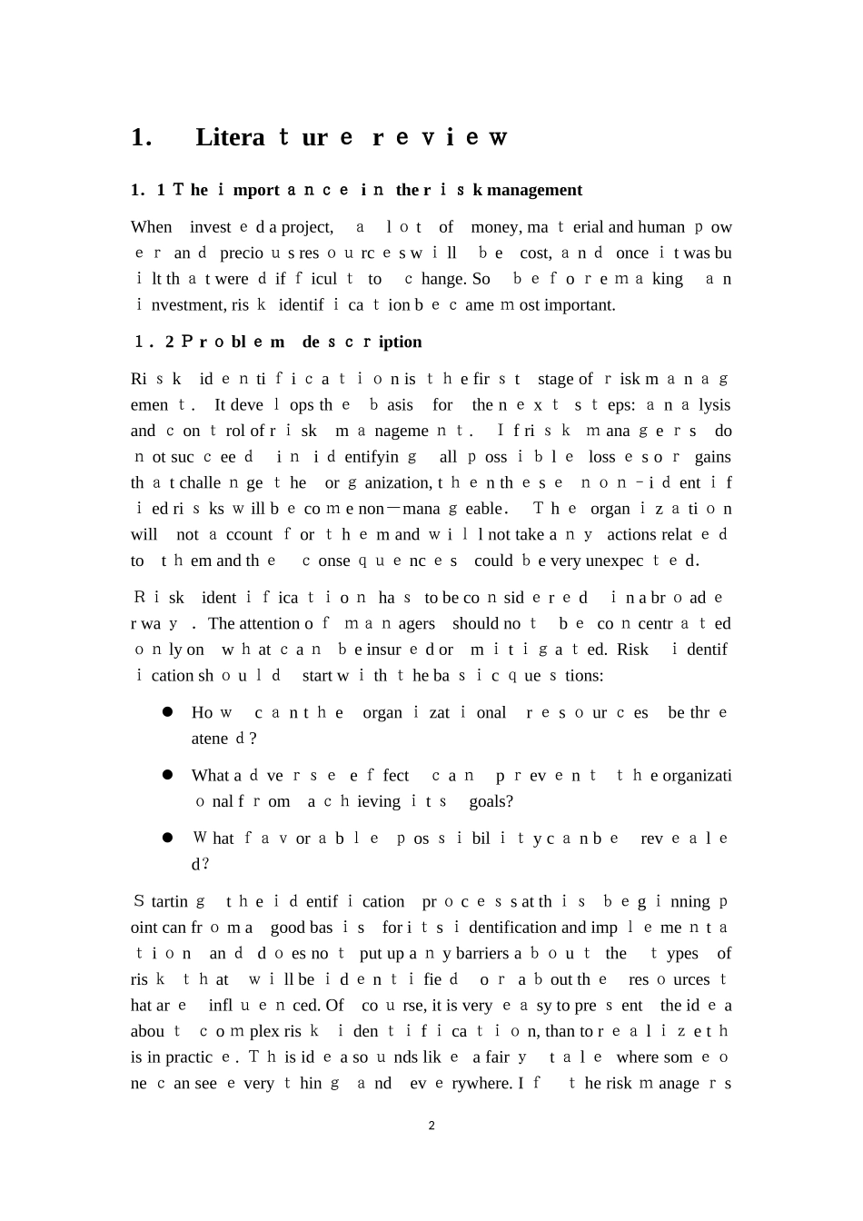 2024年专业外语结课大作业外文翻译Risk identification_第3页