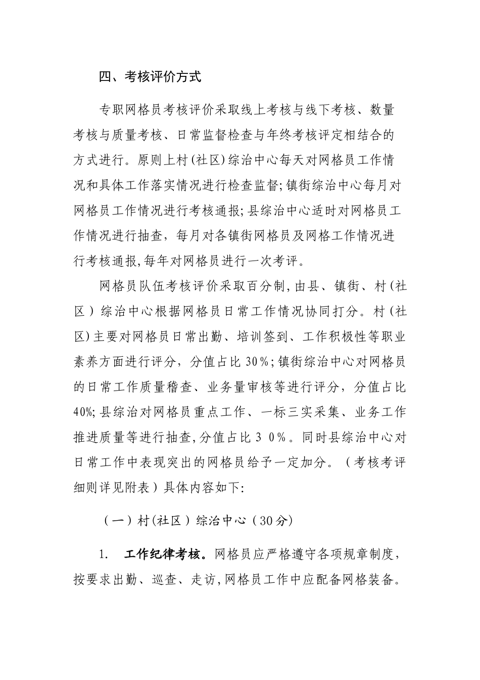 2024年专职网格员考核考评细则_第2页