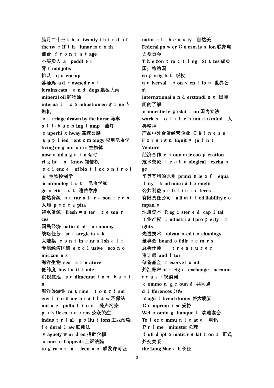 2024年自学考试00087英语互译教程所有大纲单词复习_第3页