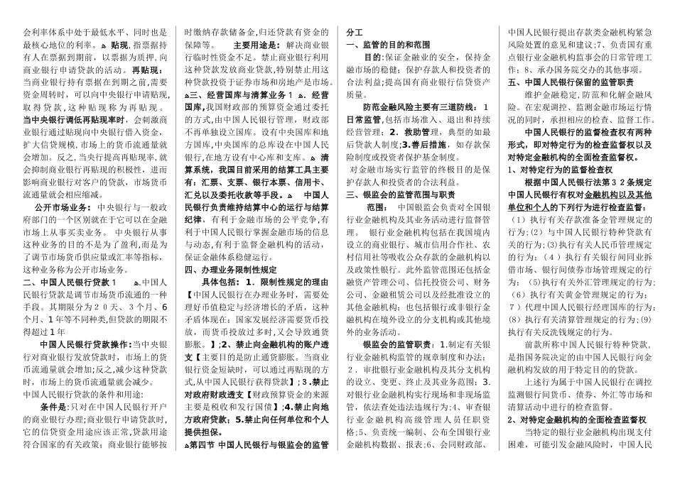 2024年自学考试金融法教材笔记_第2页