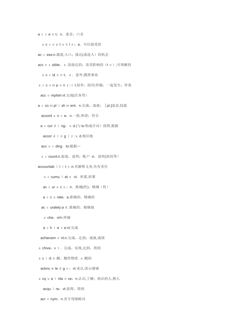 2024年自学考试英语二知识点归纳词汇_第2页