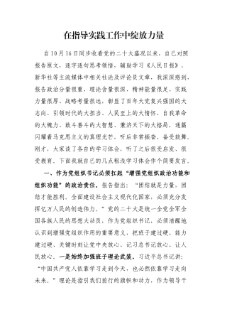 在指导实践工作中绽放力量