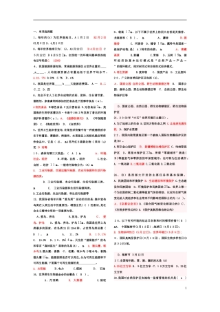 2024年最全环保知识竞赛题库