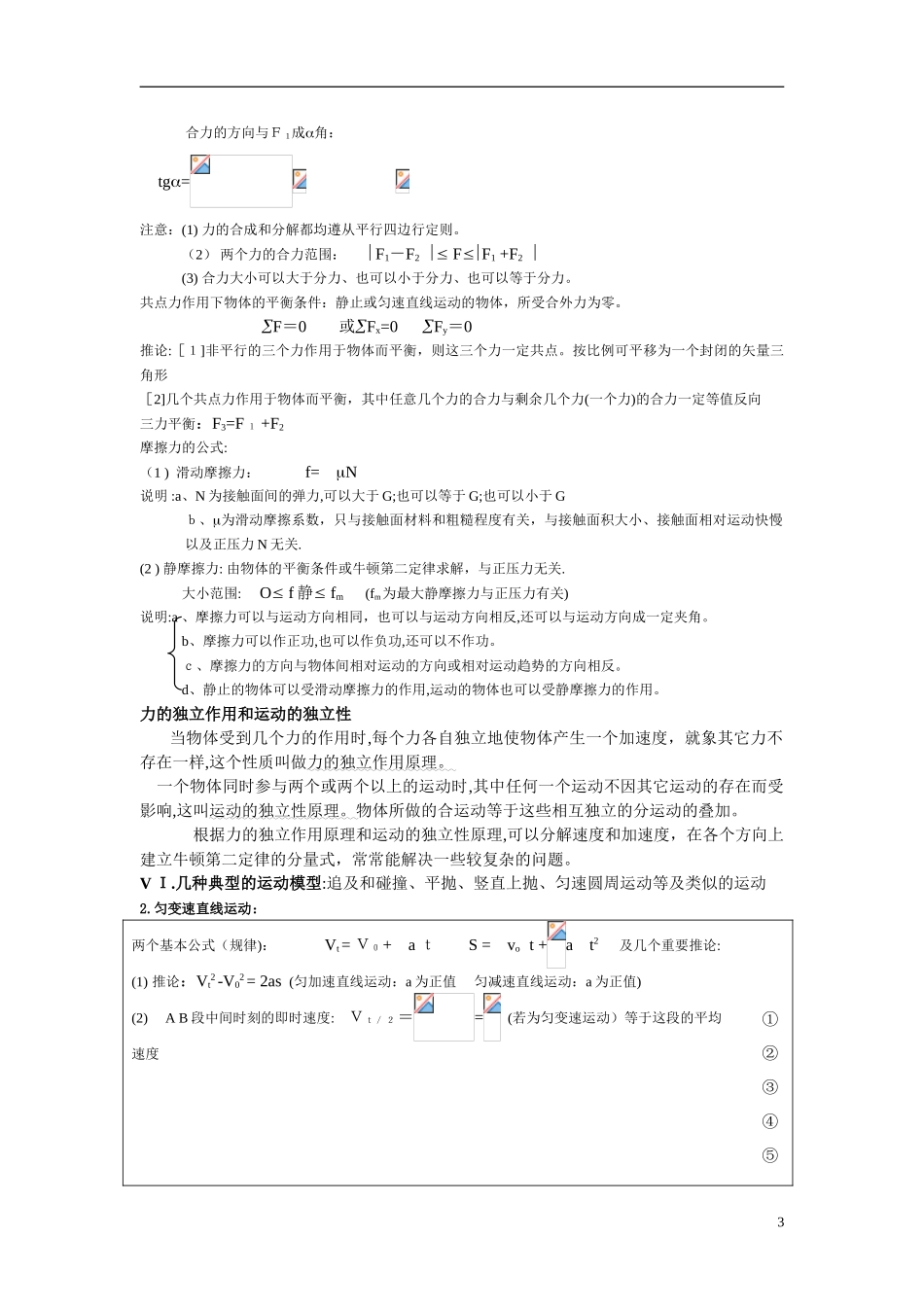 2024年最详细的高中物理知识点归纳_第3页