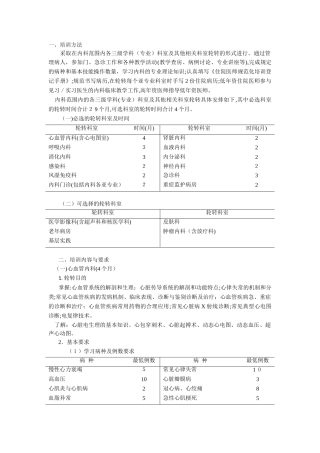 2024年最新住院医师规范化培训内容与标准内科