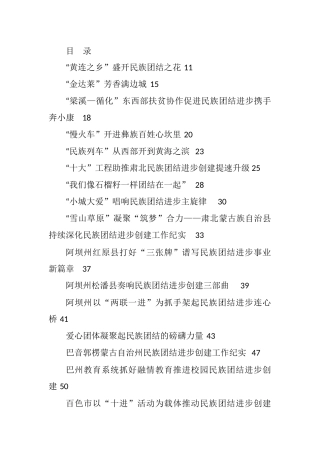 （200篇）民族团结经验交流汇编33万字