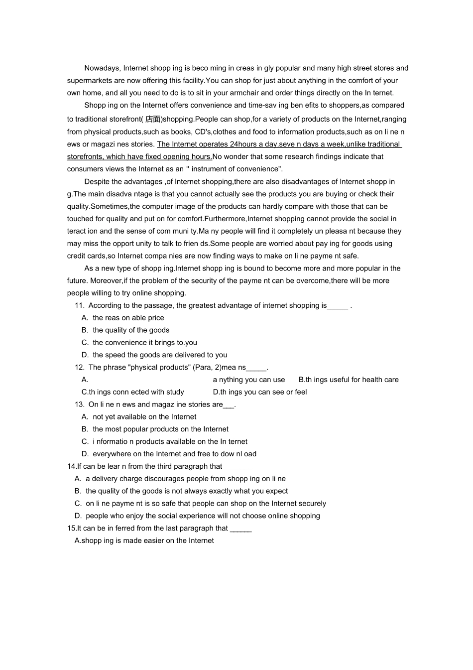 (完整word版)2019年江苏专转本英语真题_第3页