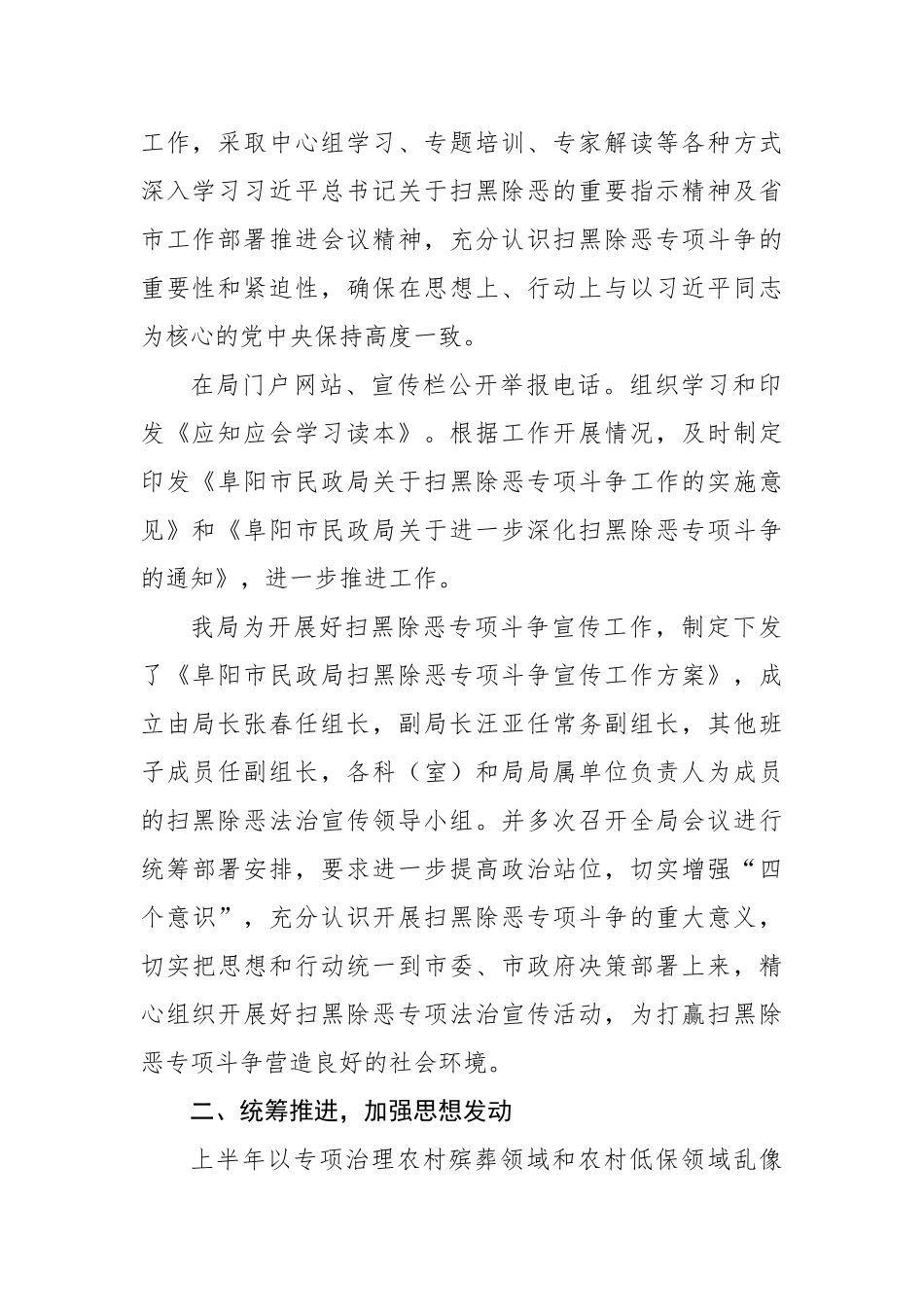 2018年度扫黑除恶专项斗争工作总结_第2页
