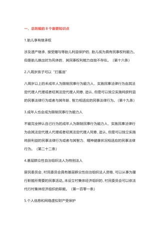 《民法典》人人应当熟知的49个法律要点