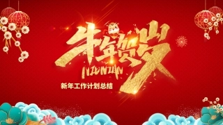 2020牛年工作总结PPT模板