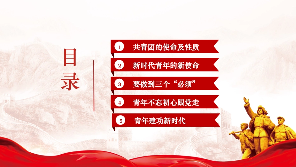 2021五四精神学习纪念五四运动青春跟党走建功新时代PPT_第2页