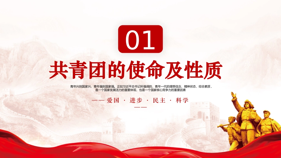 2021五四精神学习纪念五四运动青春跟党走建功新时代PPT_第3页