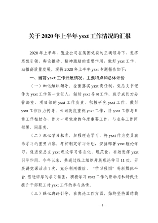 2020年上半年ysxt领域分析研判情况报告