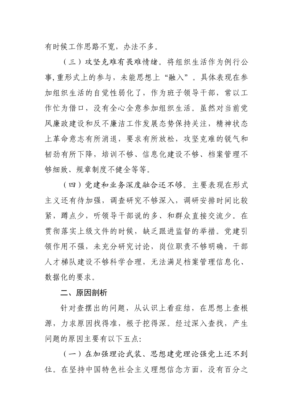 档案馆副馆长个人剖析发言材料_第2页