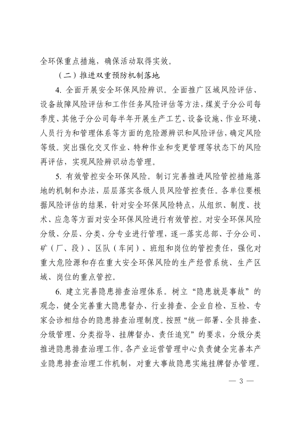 国家能源集团-关于做好2020年安全生产环保工作的决定黑章_第3页