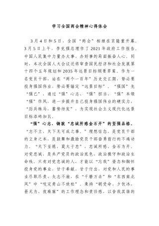 党办：学习全国两会精神心得体会