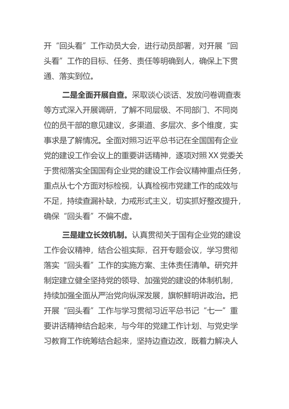 国有企业党的建设工作会议精神贯彻落实“回头看”情况汇报_第2页