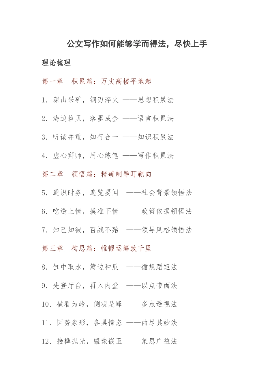 公文写作如何能够学而得法，尽快上手_第1页