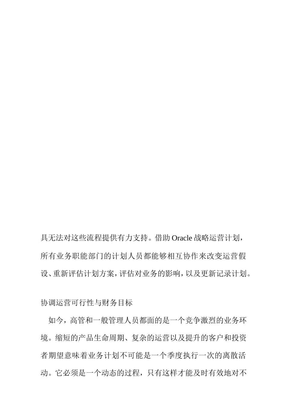 计划---Oracle战略运营计划_第2页